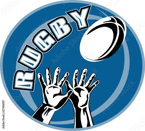 rugby player hands catching ball