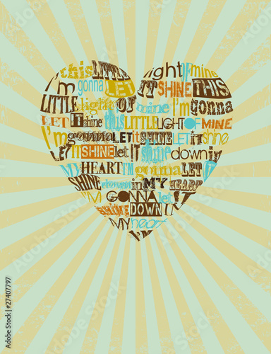 Grunge heart-shaped gospel song