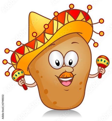 Potato Playing with Maracas