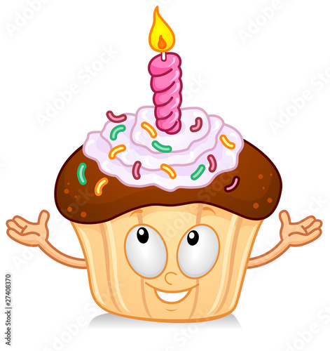 Cupcake With Candle Gesture