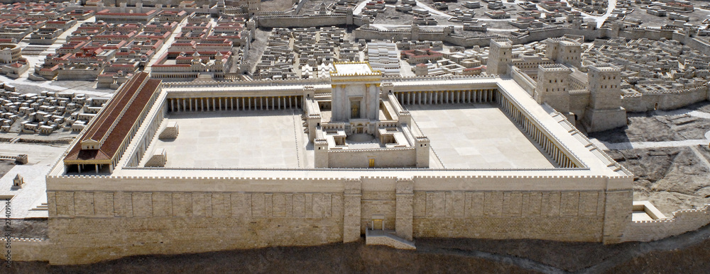 Naklejka premium Second Temple of Jerusalem Model