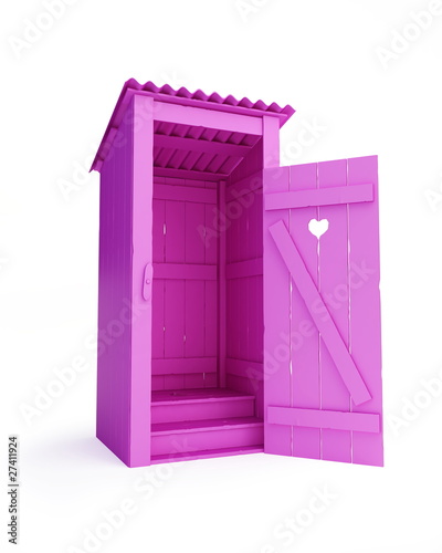 outdoor pink biotoilet (Rural Glamour) photo