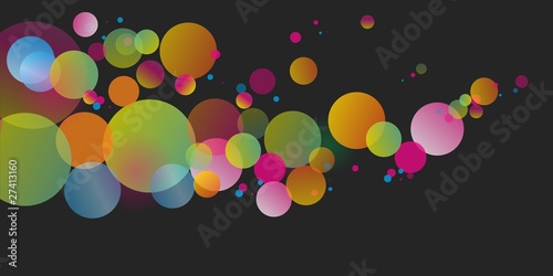 bolle colorate su nero