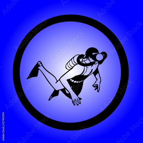 diver vector illustration