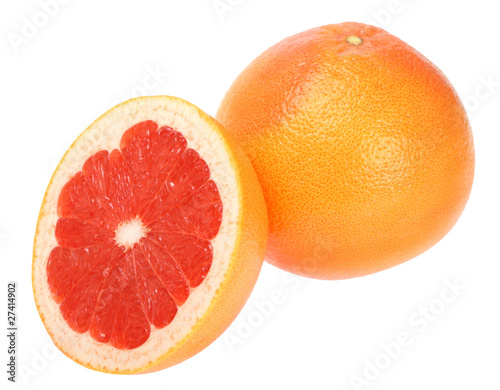 ripe red grapefruits