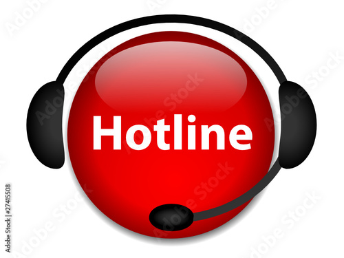 HOTLINE Web Button (customer service contact helpline headset)