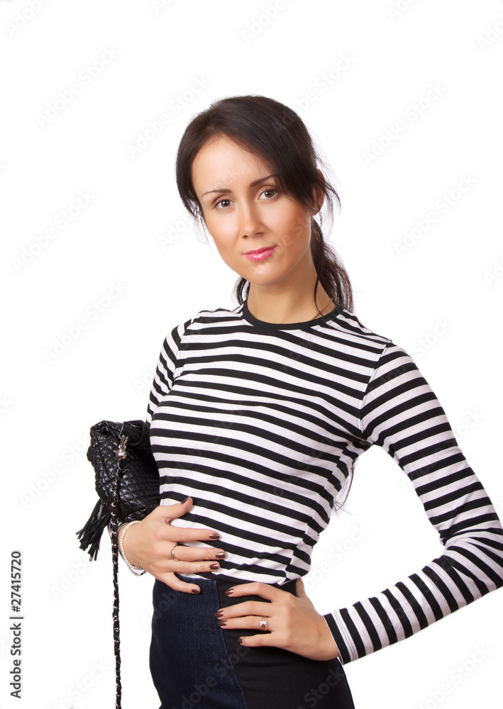 Young beautiful woman portrait isolated on white background Young beautiful woman portrait isolated on white background