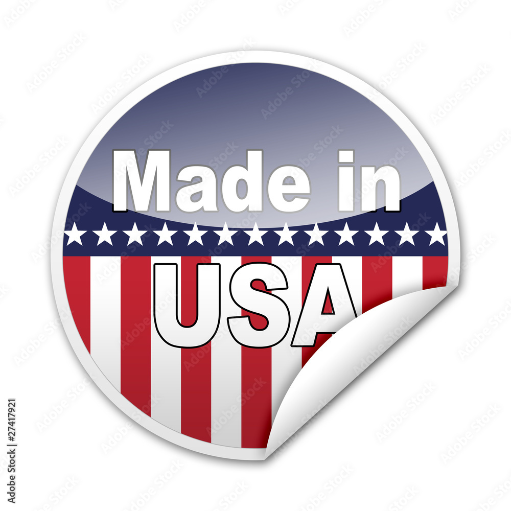 Pegatina MADE IN USA con reborde Pegatina MADE IN USA con reborde