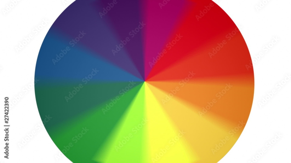 Spinning Color Wheel with Looping Section from frames 293 to 359 Stock ...