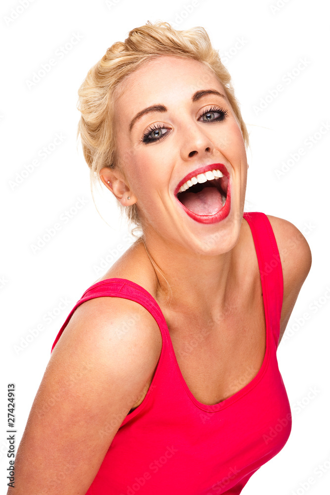 Fun and Free - Woman Laughing Fun and Free - Woman Laughing