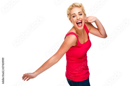 Fun and Free - Woman Dancing and Laughing
