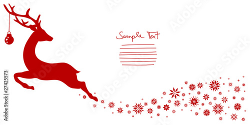 Flying Reindeer Snowflakes & Christmas Ball