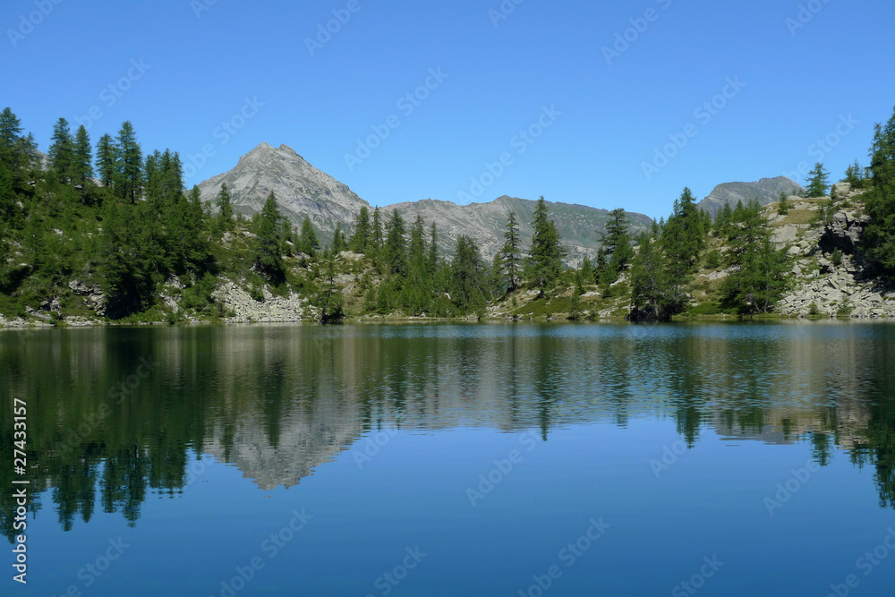 Beautiful Swiss mountain lake