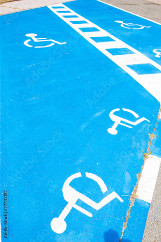 place reserved for disabled people
