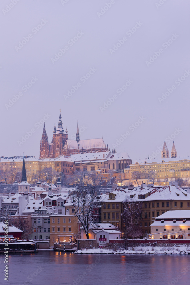 Fototapeta premium Hradcany in winter, Prague, Czech Republic