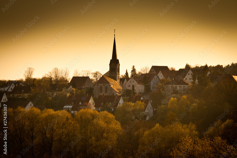 Fototapeta premium Abendrot bei Stöckach