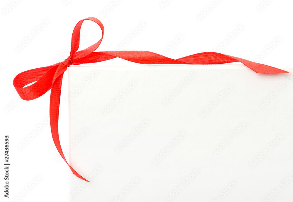 red satin ribbon on white background red satin ribbon on white background