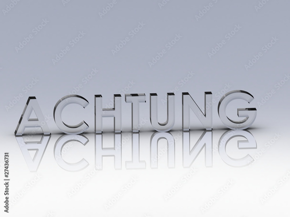 Fototapeta premium Achtung_glas