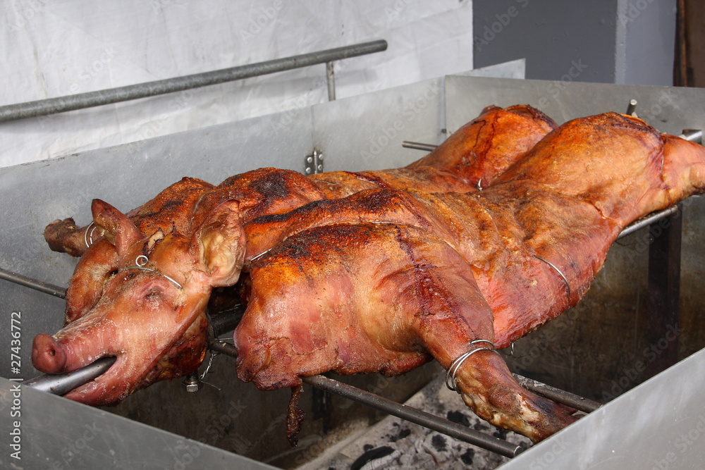 Naklejka premium cerdo asado