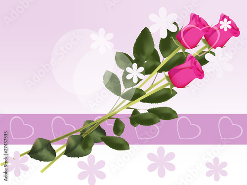 Bouquet of pink roses