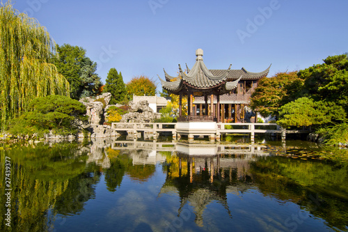 Reflection by the Pond in Chinese Garden photo