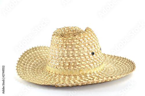 Woven Hat on white background