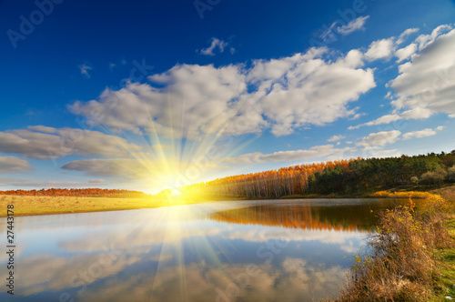 Wonderful autumn lake.