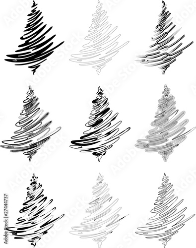 Albero Natale Astratto-Abstract Christmas Tree-Vector