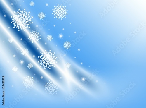 Abstraction blue Christmas background for card