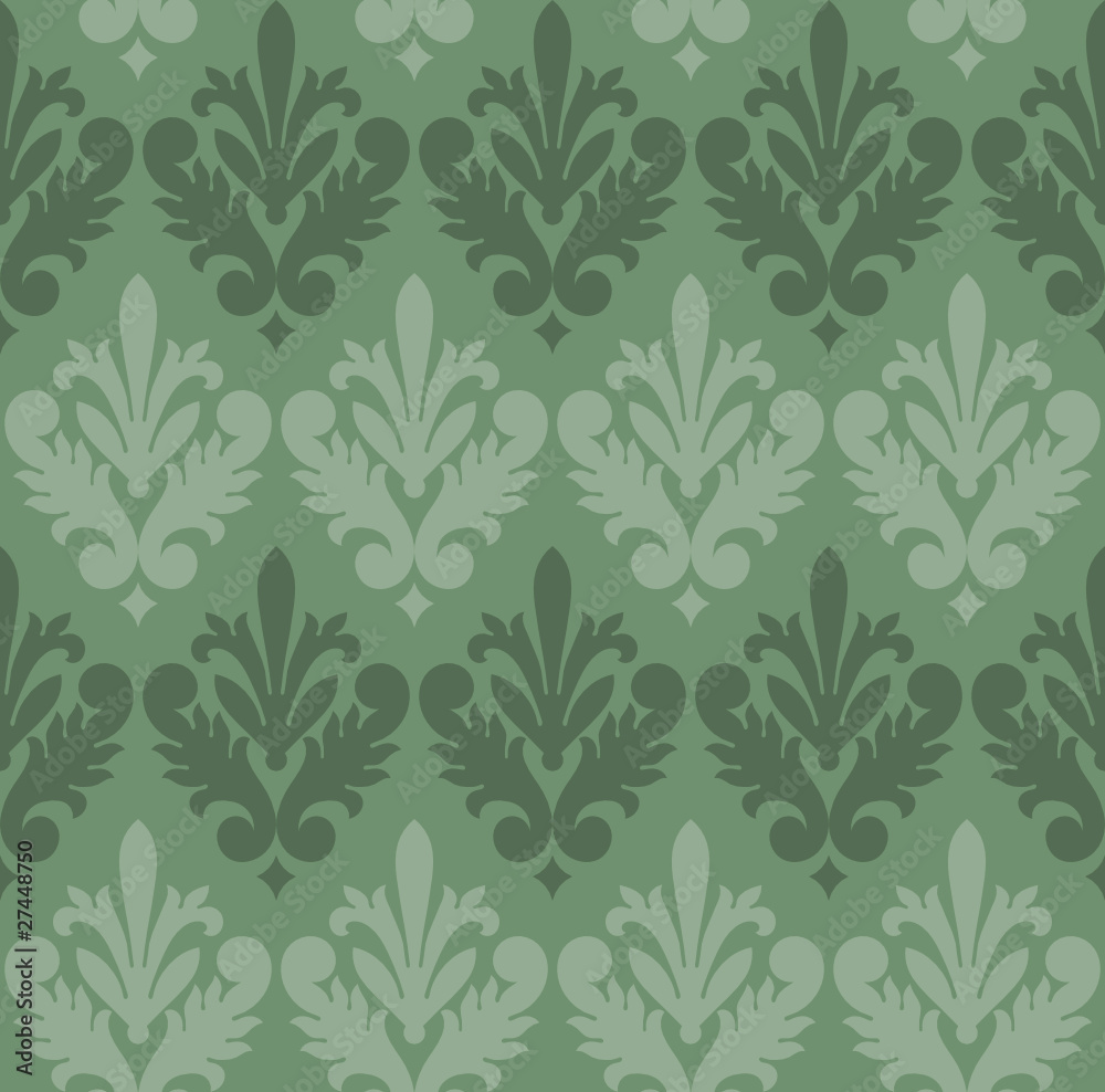 Seamless Victorian Style Wallpaper Background