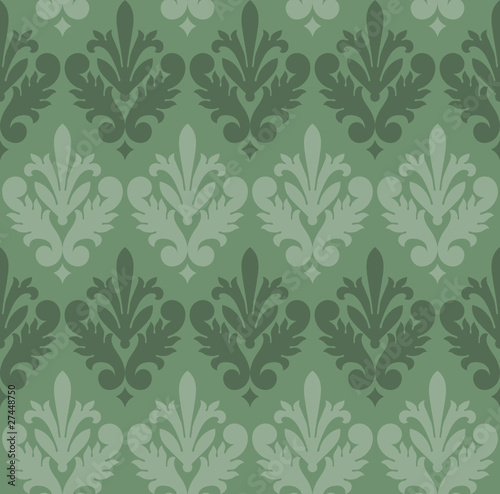 Seamless Victorian Style Wallpaper Background