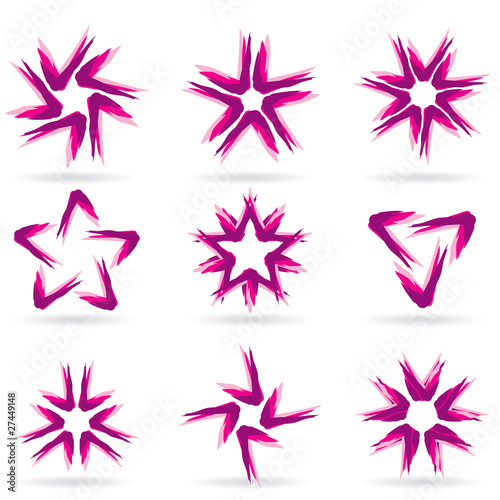 Set of different stars icons  12.