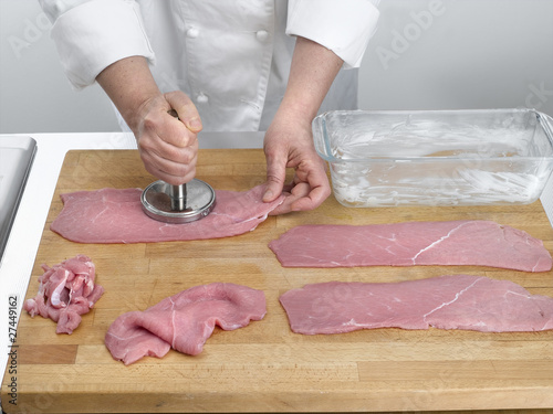 Bild auf Leinwand tamponner la viande