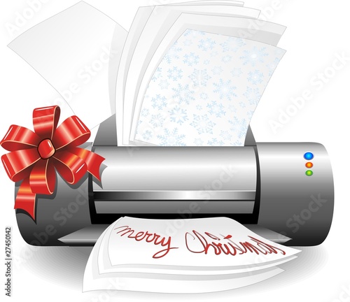 Natale Stampante Dono-Christmas Printer Gift-Vector