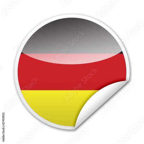 Free Download Pegatina bandera Alemania con reborde - GFXLoad