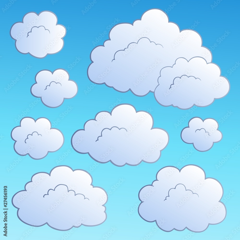Cartoon clouds collection 2