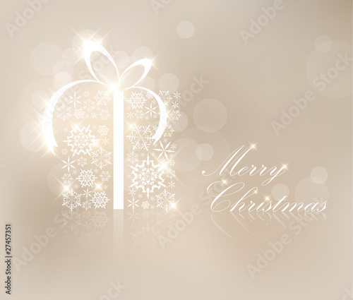 Christmas card with present box