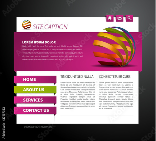 Modern web page template
