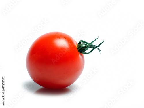 Beautiful red cherry tomato isolated on white background