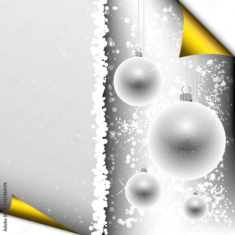 Christmas background with baubles
