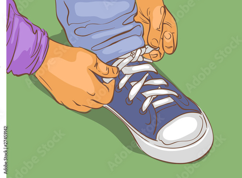 lacing vector illustration