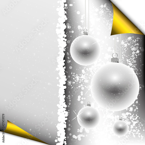 Obraz na płótnie Christmas background with baubles w salonie