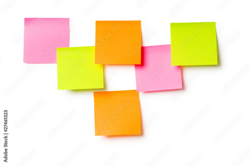 Reminder notes isolated on the white background Reminder notes isolated on the white background