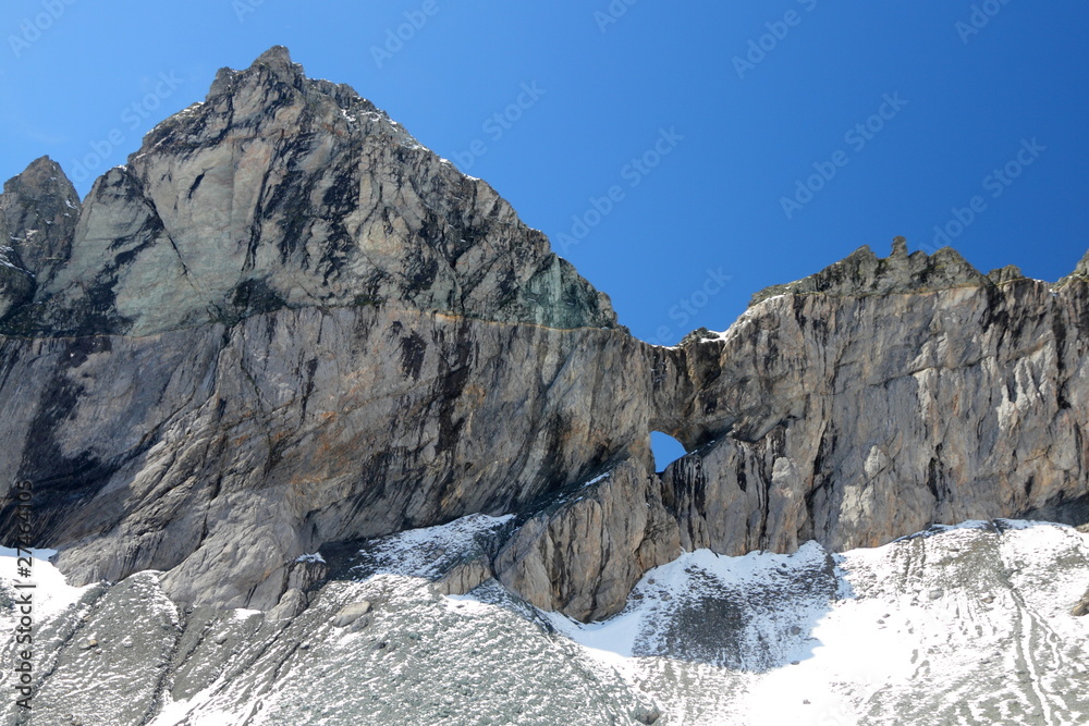 mountain formation of Tschingelhörner with Martins hole