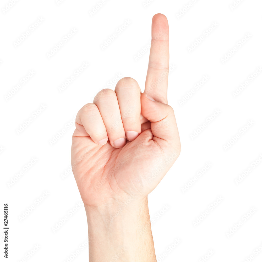 Male hand isolated on white background Male hand isolated on white background