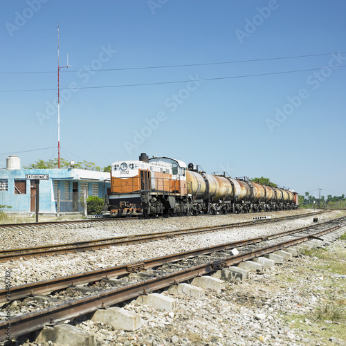 goods train, Jatibonico, Sancti Spíritus Province, Cuba