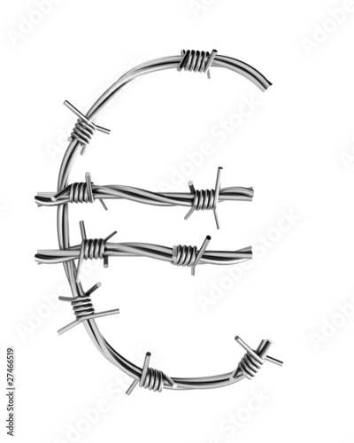Barbed wire alphabet, euro symbol