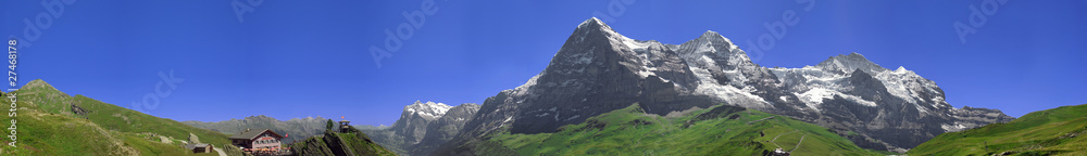 Alpenpanorama Eiger, Mönch, Jungfrau komplett