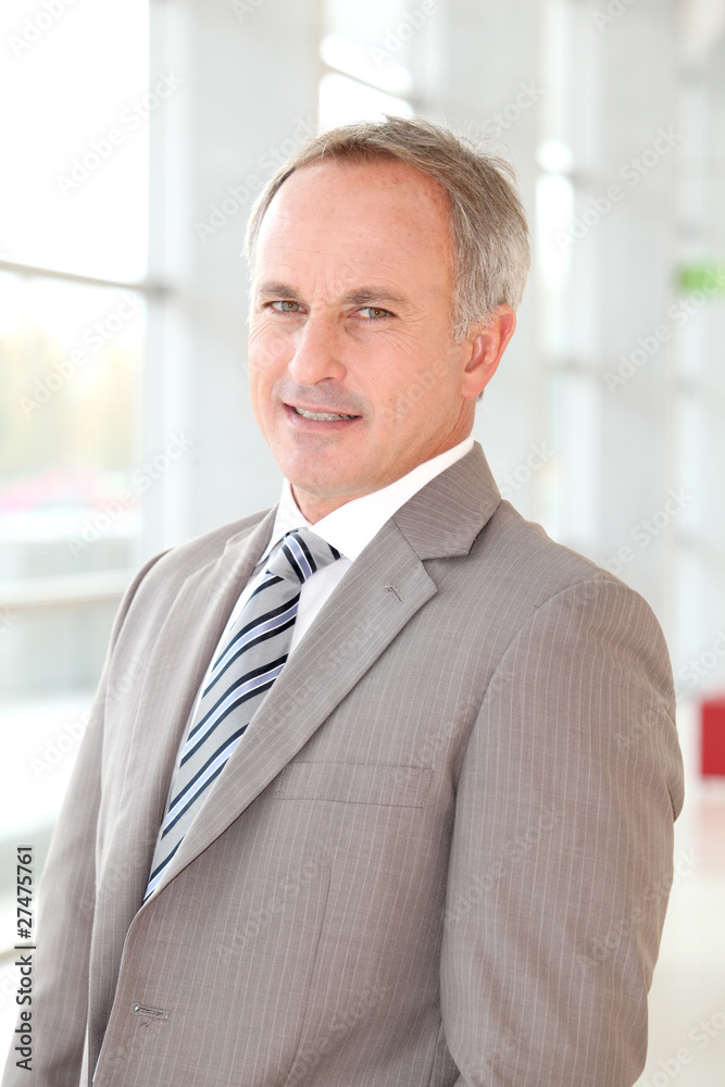 Closeup of businessman in grey suit Closeup of businessman in grey suit