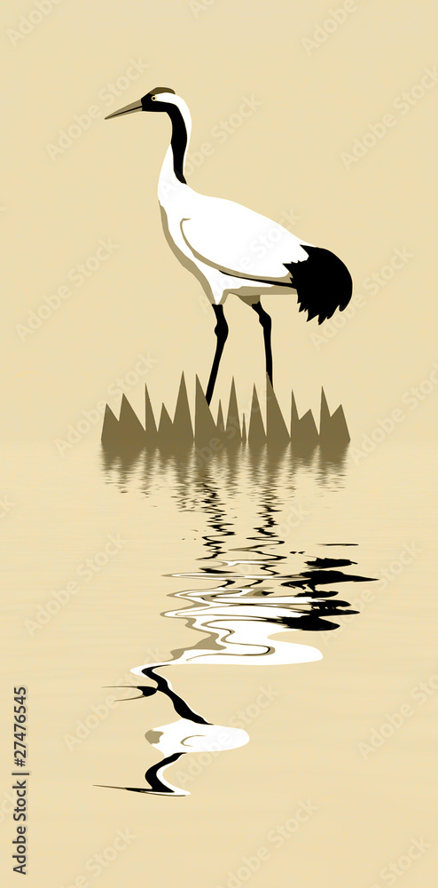 Fototapeta premium silhouette crane